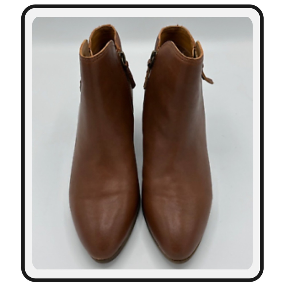 FRYE Judith Leather Boot - Whiskey Cognac Brown Bootie - Size 6.5